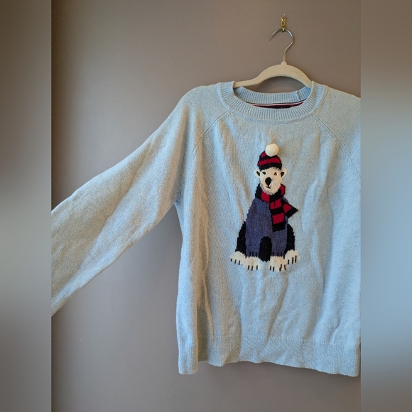 Tommy Hilfiger Blue Polar Bear Sweater M - Picture 2 of 11